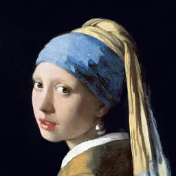 Інтер'єрна картина Дівчина з перловою сережкою, Ян Вермер, Johannes Vermeer, інтер'єрний декор, 85×60 см (id6649) - мініатюра 4