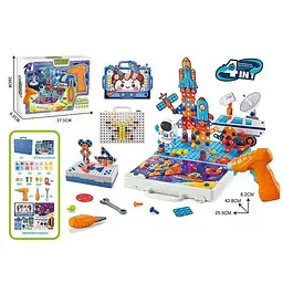Мозаїка A-Toys Космос у валізі з електричним шурупокрутом та викруткою 3169-5 - мініатюра 2