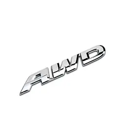 Емблема напис AWD для Honda хром мала 90х15 мм метал (на скотчі)