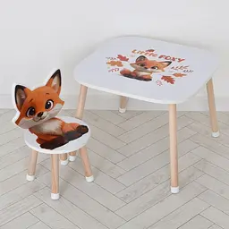 Дерев'яний дитячий столик Bambi M 502-4 зі стільчиком