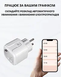 Розумна розетка Zigbee 3.0 з ватметром Tuya/Smart Life 16 А - мініатюра 7