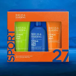 Набір Baylis & Harding Sport 27 Citrus Lime & Mint: Шампунь-гель для душу 300 мл + Гель для душу 200 мл + Бальзам після гоління 200 мл - мініатюра 3