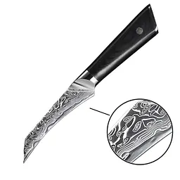 Ніж для чищення овочів Damascus DK-LKB 5008 VG-10 9 см Дамаська сталь 67 шарів - мініатюра 5