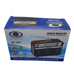 Портативний радіоприймач Everton RT-309 FM/AM/SW/Bluetooth/USB з ліхтариком (1756375714) - мініатюра 6