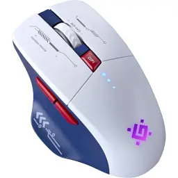 Миша бездротова Defender Tisa GM-126, White/Blue, Bluetooth / 2.4 GHz / USB, оптична, 800-1600 dpi, 7 кнопок, радіус дії до 10 м, RGB підсвічування, кабель 0.8 м, час роботи до 220 год (52126) - мініатюра 3