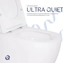 Унітаз підвісний Qtap Robin Ultra Quiet, з сидінням Slim Duroplast/ Soft-close/ Quick Release QT13332381AW - мініатюра 5