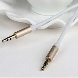 Кабель USAMS аудіо AUX 3.5 mm - 3.5 mm 1 м Білий (6958444996882) - мініатюра 3