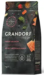 Сухий корм Grandorf FRESH SALMON & SWEET POTATO ADULT DOG MEDIUM & MAXI 1 кг