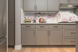Кухонний фартух Рожевий Ажур вінілова наклейка ПВХ квіти солодощі Абстракція 60х200 см Happy Pocket Z180727 - мініатюра 4