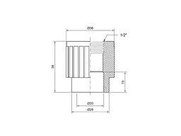 Муфта Thermo Alliance 1/2" d 20мм поліпропіленова 1/2"В для поліпроп. труб (DSB2015) - мініатюра 2