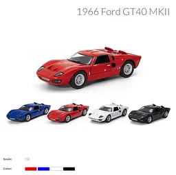 
Модель легкова FORD GT40 MKII (1966) KT5427W металева інерційна відчиняються двері - мініатюра 4