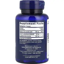 Глутатіон та цистеїн Life Extension Glutathione Cysteine & C 100 капсул - мініатюра 2