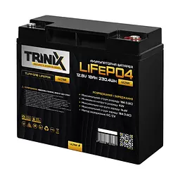 Акумуляторна батарея літій-залізо-фосфатна 12.8В 18А*год Trinix TLFP-1218 Ultra LiFePO4 (Black) (44-00083)