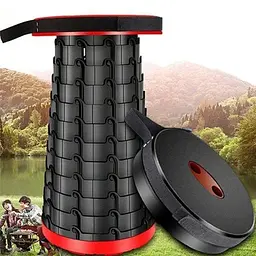 Складаний стілець-табурет Retractable Folding Stool з регулюванням висоти 