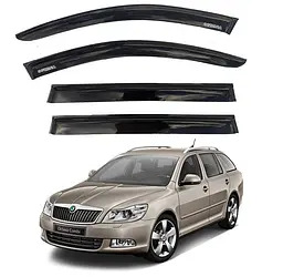 Дефлектори вікон вітровики Skoda Octavia A5 Універсал 2004-2013 Скотч 3M Voron Glass