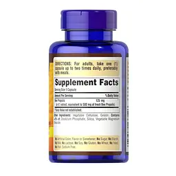 Натуральна добавка Puritan's Pride Bee Propolis Extract 125 mg, 100 капсул - мініатюра 2