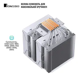 Кулер для процесора Jonsbo CR-3000E COLOR White (CR-3000E COLOR White) - мініатюра 5