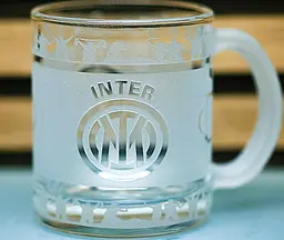 Скляна чашка 320 мл ФК Internazionale Milano Інтер  з гравіюванням подарунок для фаната  футбольна кружка - мініатюра 4