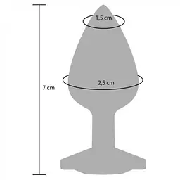 Силіконова анальна пробка Toy Joy Small Diamond Booty Jewel, 7х2.5 см, рожева - мініатюра 4