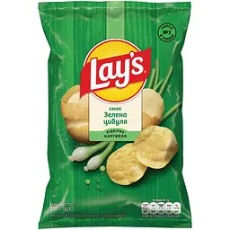 Чипси Lays зі смаком зеленої цибулі 120 г (920452)