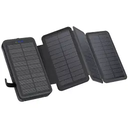 Універсальна зарядна батарея PowerBank iBattery YD-820S 26800mAh із сонячними панелями та ліхтариком (Чорний)
