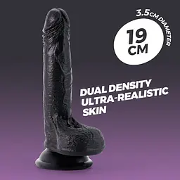 Фалоімітатор Crushious Inviktus 7" 19 см (чорний) - мініатюра 13