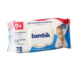 Дитячі вологі серветки Bambik Екстракт липи 72 шт