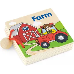 Дерев'яна книжка Viga Toys Перші англійські слова (50386) - мініатюра 3