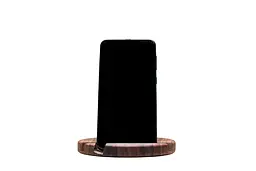 Підставка з дерева на стіл для гаджета ecoWalnut 125x125x15 мм - мініатюра 5