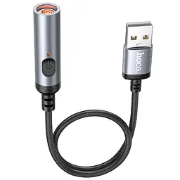 Портативний прикурювач запальничка Hoco UA30 USB Black
