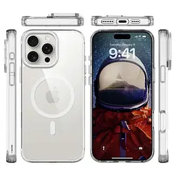 Чохол TPU Space Case Apex with MagSafe для Apple iPhone 16 Pro Max (6.9") Silver - мініатюра 2
