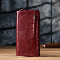 Шкіряний жіночий гаманець-клатч із відділенням під телефон ST Leather 23102 бордовий - мініатюра 10
