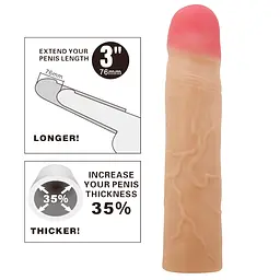 Насадка на пеніс PRETTY LOVE Kylian Flesh, Extend your penis lenghth 3 (76mm) PRETTY LOVE BI-026257 102746 - мініатюра 4