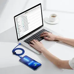 Кабель Baseus Crystal Shine Series USB-C to Lightning 20W 1.2m Blue (CAJY000203) [71412] - мініатюра 4