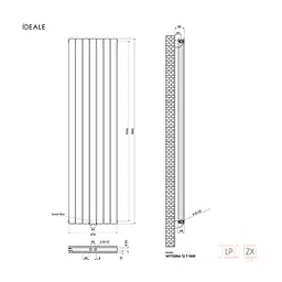 Радіатор дизайнерський Ideale Vittoria 12 7/1600/476 білий, Білий - мініатюра 5