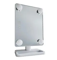 Дзеркало для макіяжу Mirror 360 Rotation Angel з LED підсвіткою та сенсорним керуванням - мініатюра 4