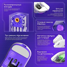 Бездротова ігрова миша Proove Gaming Superfight Wireless with charging dock, в асортименті - мініатюра 7