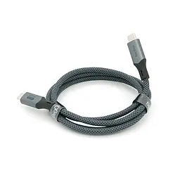Кабель VEGGIEG V-U409, Type-C(Male) to Type-C(Male) PD cable, 240 Вт, струм 5 А, 40Gbps, Gray, довжина 1м, Box - мініатюра 2