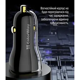 Зарядний пристрій ColorWay Power Delivery PPS USB (USB-A + USB-C) (60 Вт) чорний (CW-CHA046PD-BK) - мініатюра 10