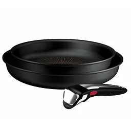 Набір посуду Tefal Ingenio Excellence+, 3 предмети, чорний (P0009553) - мініатюра 1
