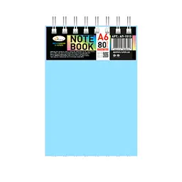 Блокнот Апельсин А6 В-БП6-80Light-Blue 80 аркушів, пружина зверху