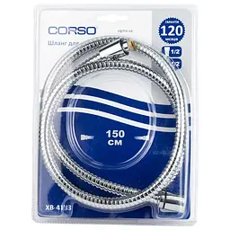 Шланг для ручного душу Corso 1/2" хромований з підшипником 150 см (9691911)