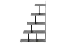 Етажерка Ferrum-decor Стелла 1600x1020x300 Чорний метал ДСП Бетон (FRD-105482) - мініатюра 2