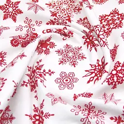 Фланелева пелюшка Cosas Snowflakes 80х80 см біло-червона (FlannelDiapers_SnowflakesRedWhite_80x80) - мініатюра 4