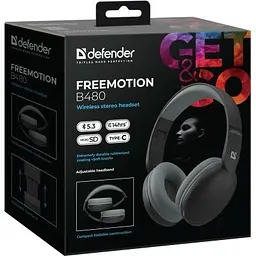 Навушники Defender FreeMotion B480 Bluetooth Black (63480) - мініатюра 7