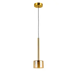 Світильник підвісний LED Levistella 800P3307-1led (120*380) AM, 9W, регульоване світло, коричневий абажур, метал/скло, сучасний