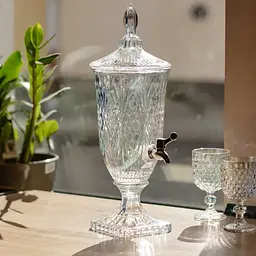 Лимонадниця Crystal Trinity 2 літри з краном для соку мохіто молока напоїв Yiwu HP-19-301 - мініатюра 4