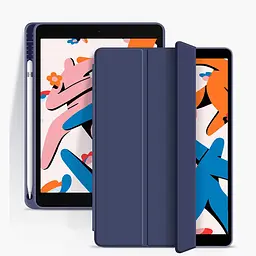 Чохол-книжка BeCover Tri Fold Soft TPU з кріпленням Apple Pencil для Apple iPad Air 4/5 2020/2022 10.9" Deep Blue (708454) - мініатюра 2