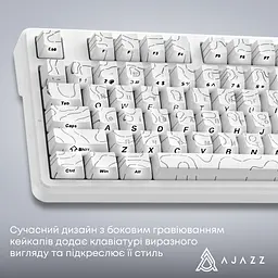 Клавіатура бездротова Ajazz AK870 V2 Maillard Switch White (AK870-V2-S-W) - мініатюра 8