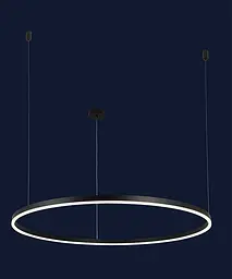 Люстра led світильник кільця підвісна Levistella 918LP450-1 BK 1000MM - мініатюра 2